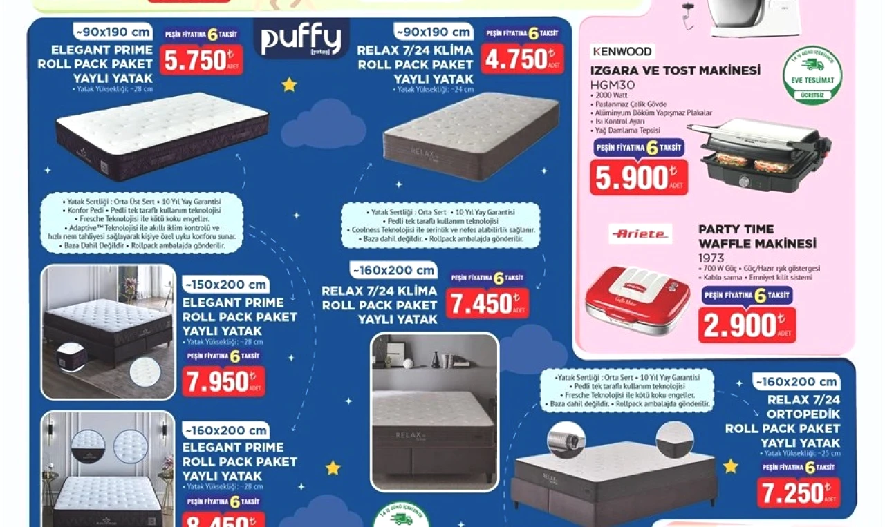 BİM'e 30 Eylül Çarşamba Kenwood Mutfak Şefi ve Ortopedik Yatak Geliyor! Eve Teslim Kataloğunda Fiyatlar 649 TL'den Başlıyor