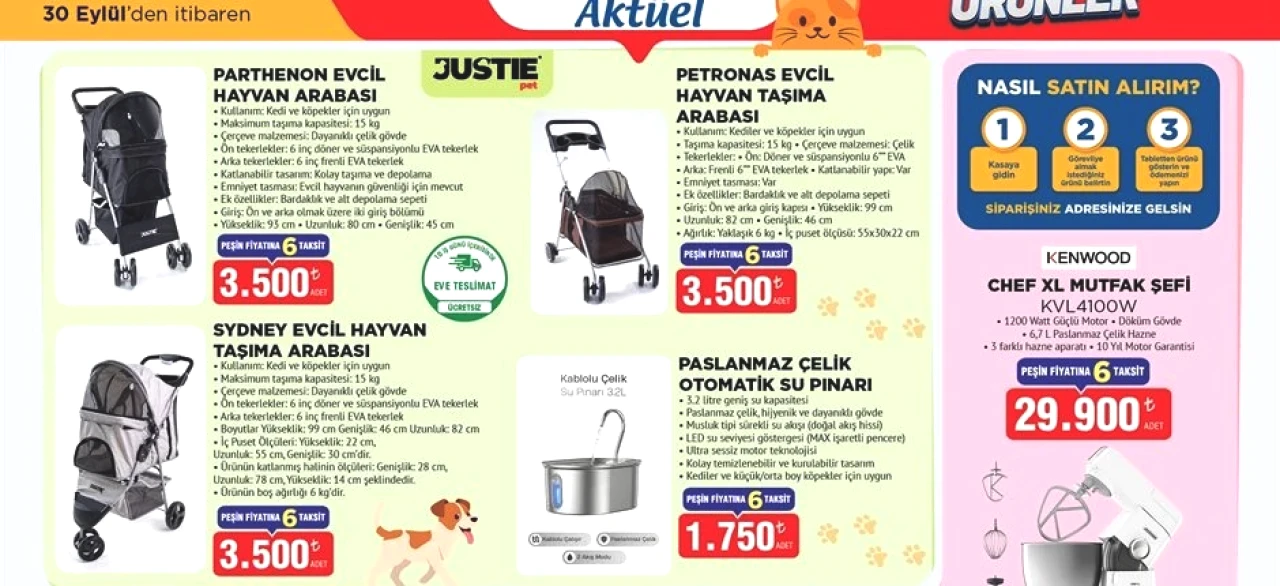 BİM'e 30 Eylül Çarşamba Kenwood Mutfak Şefi ve Ortopedik Yatak Geliyor! Eve Teslim Kataloğunda Fiyatlar 649 TL'den Başlıyor